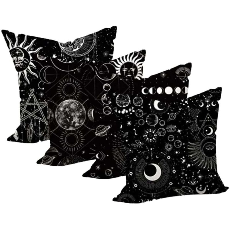 Mystical Moon Phases Throw Pillow