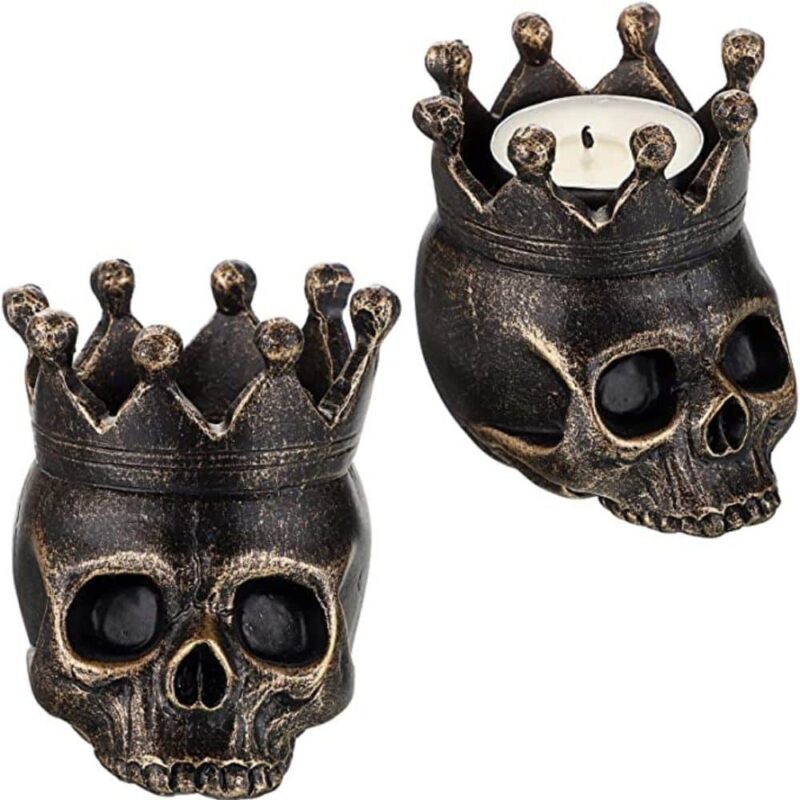 Skull Skeleton Candle Holder