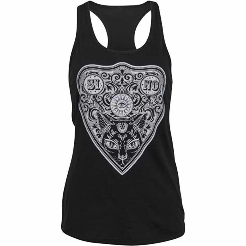 Black Cat Ouija Board Tank Top Shirt