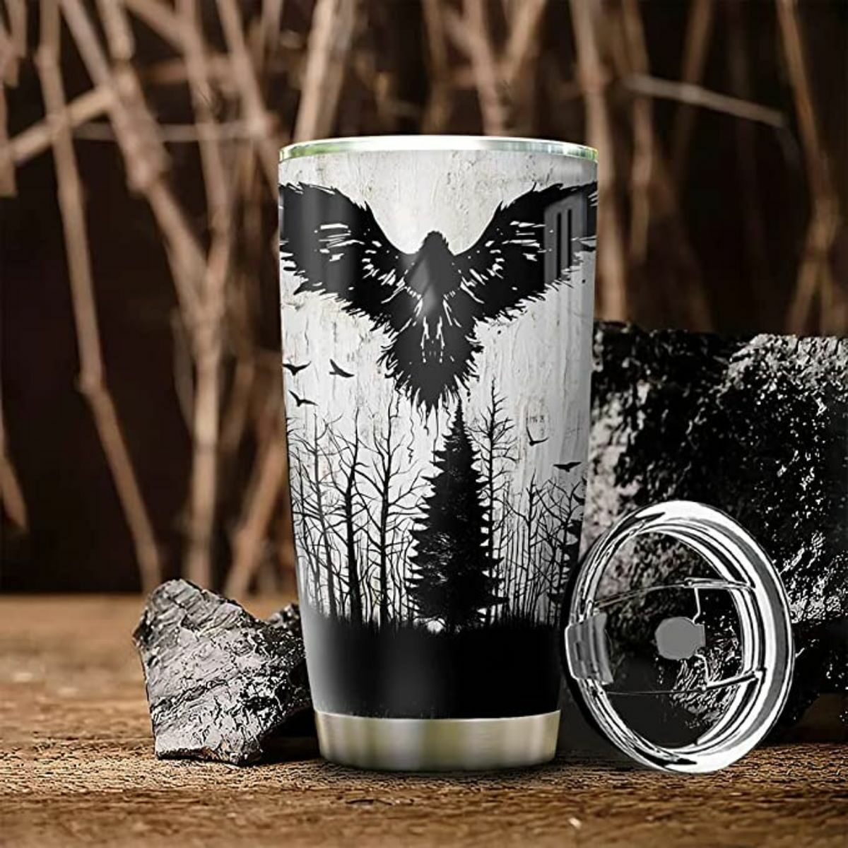 Viking Raven Vegvisir Tumbler