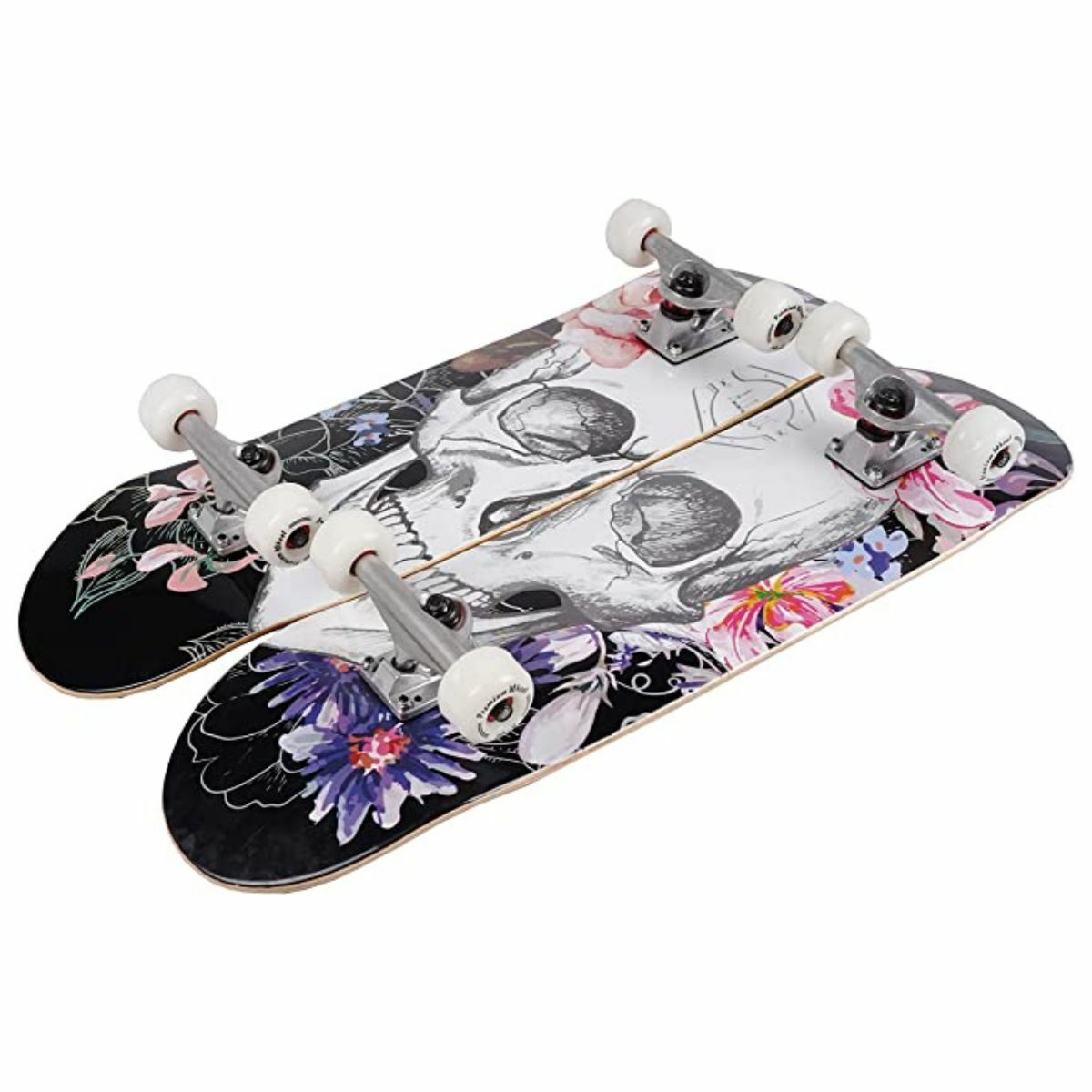 Bohemian Goth Skull Skateboard
