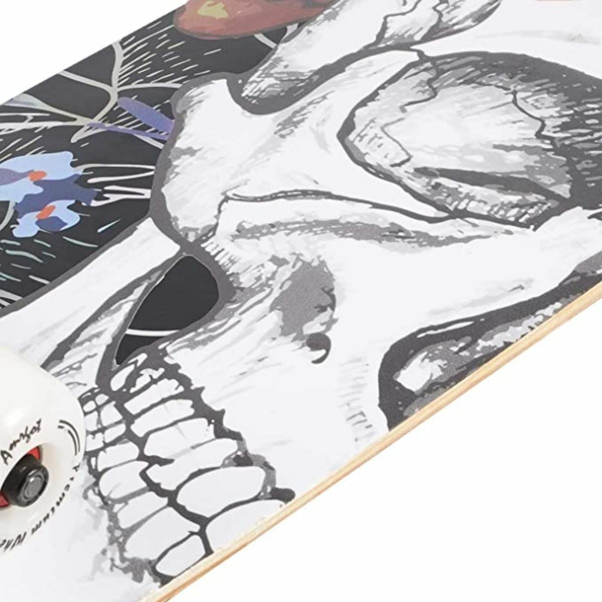Bohemian Goth Skull Skateboard
