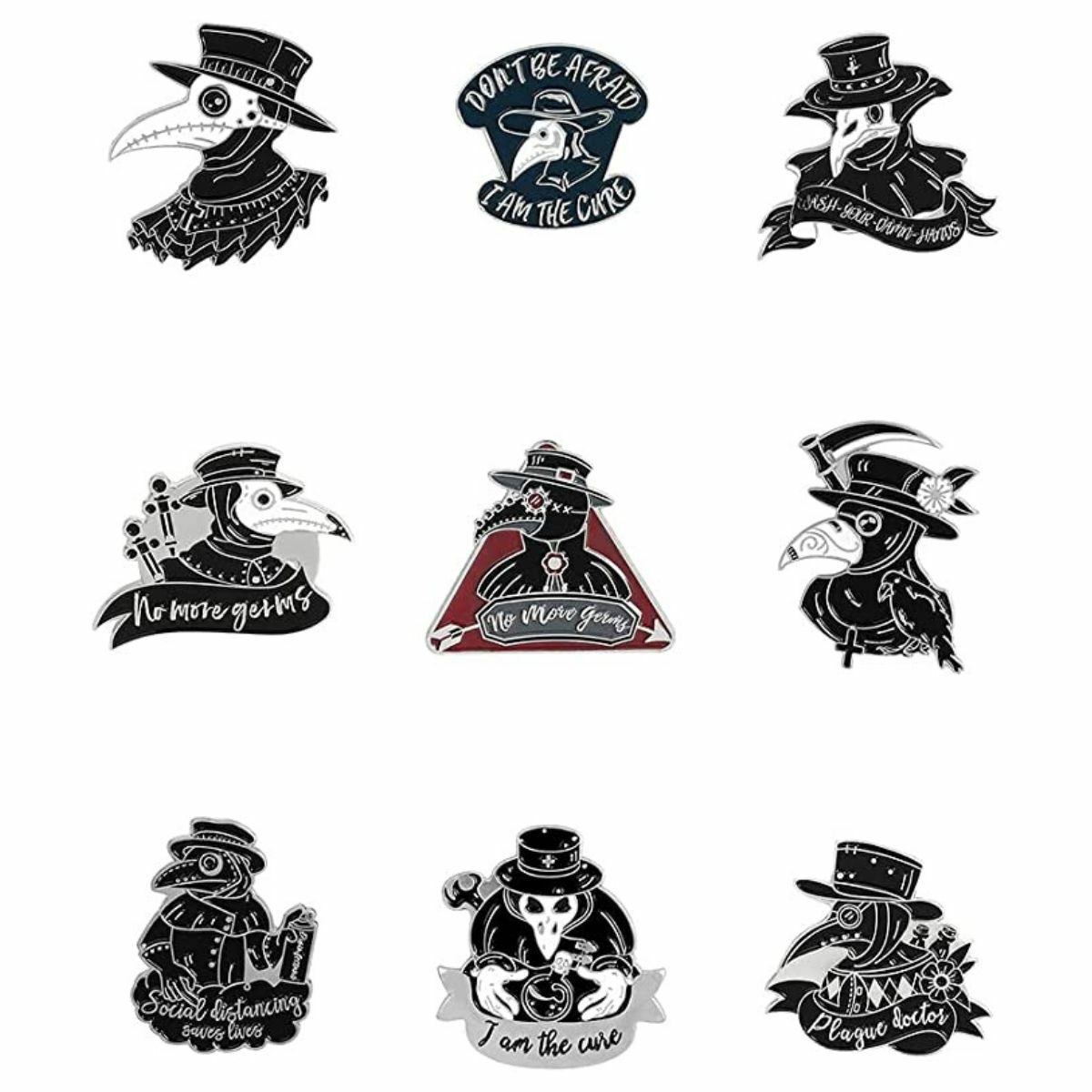 The Black Plague Doctor Pins