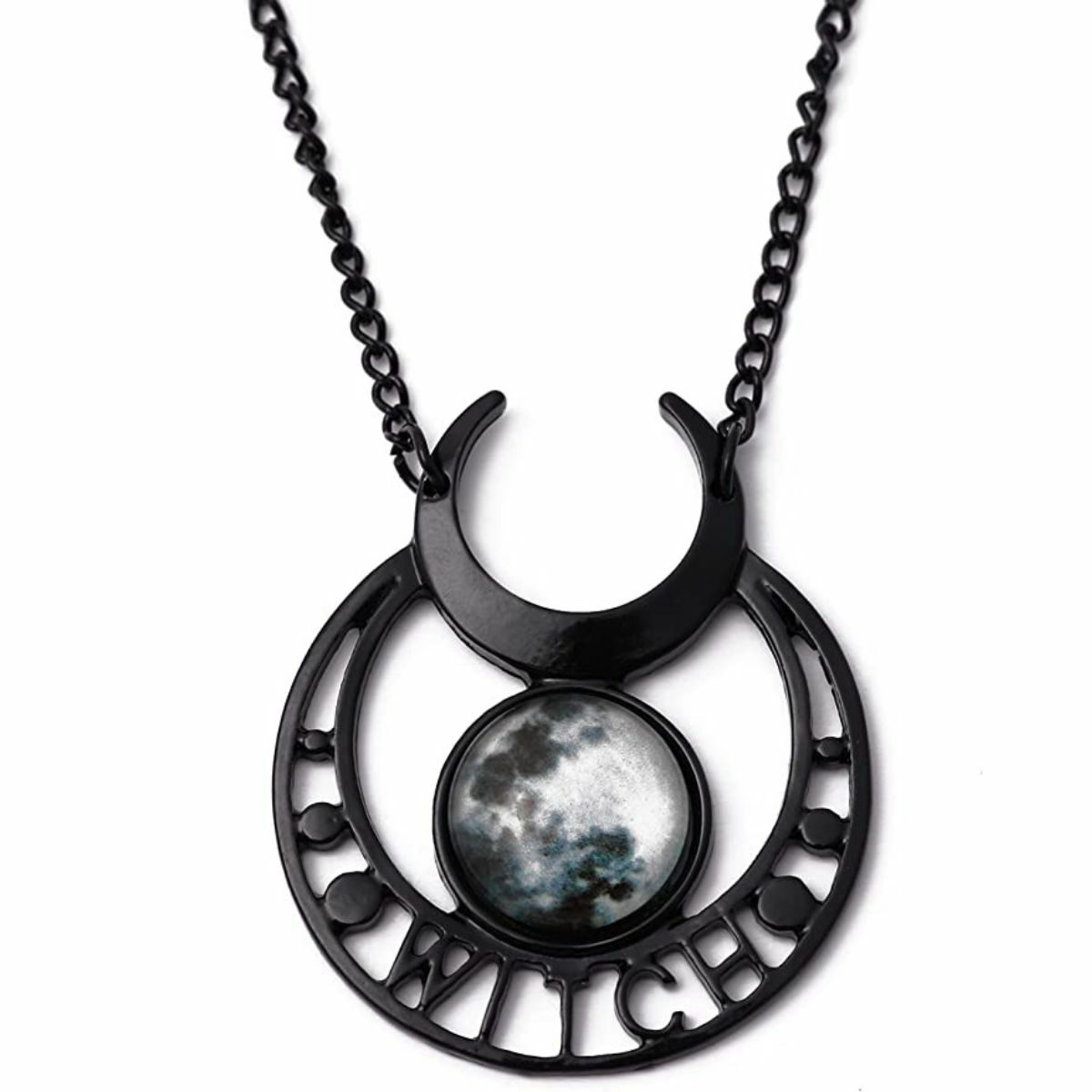 Witches Crescent Moon Choker Necklace