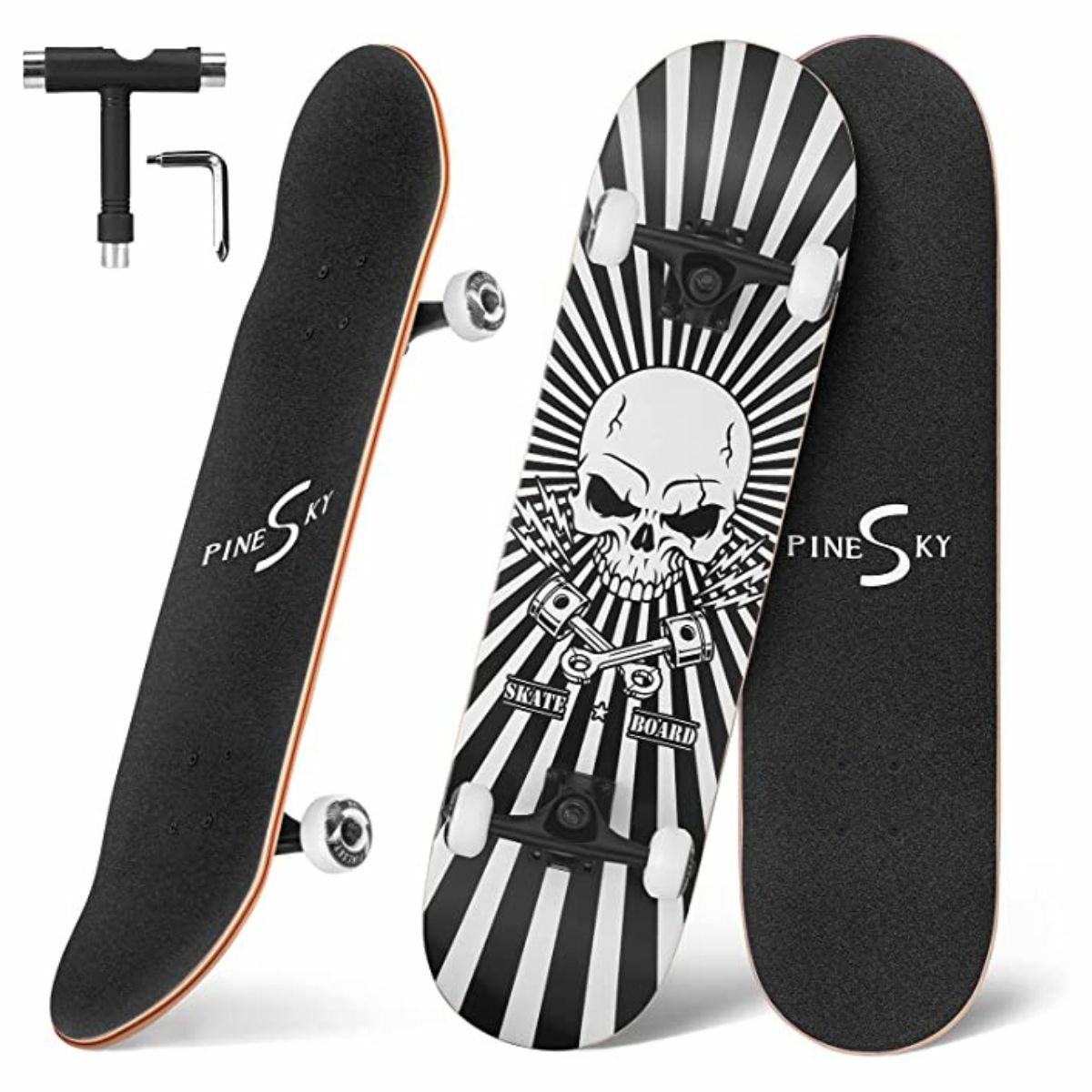 Wrecked Skull Skateboard