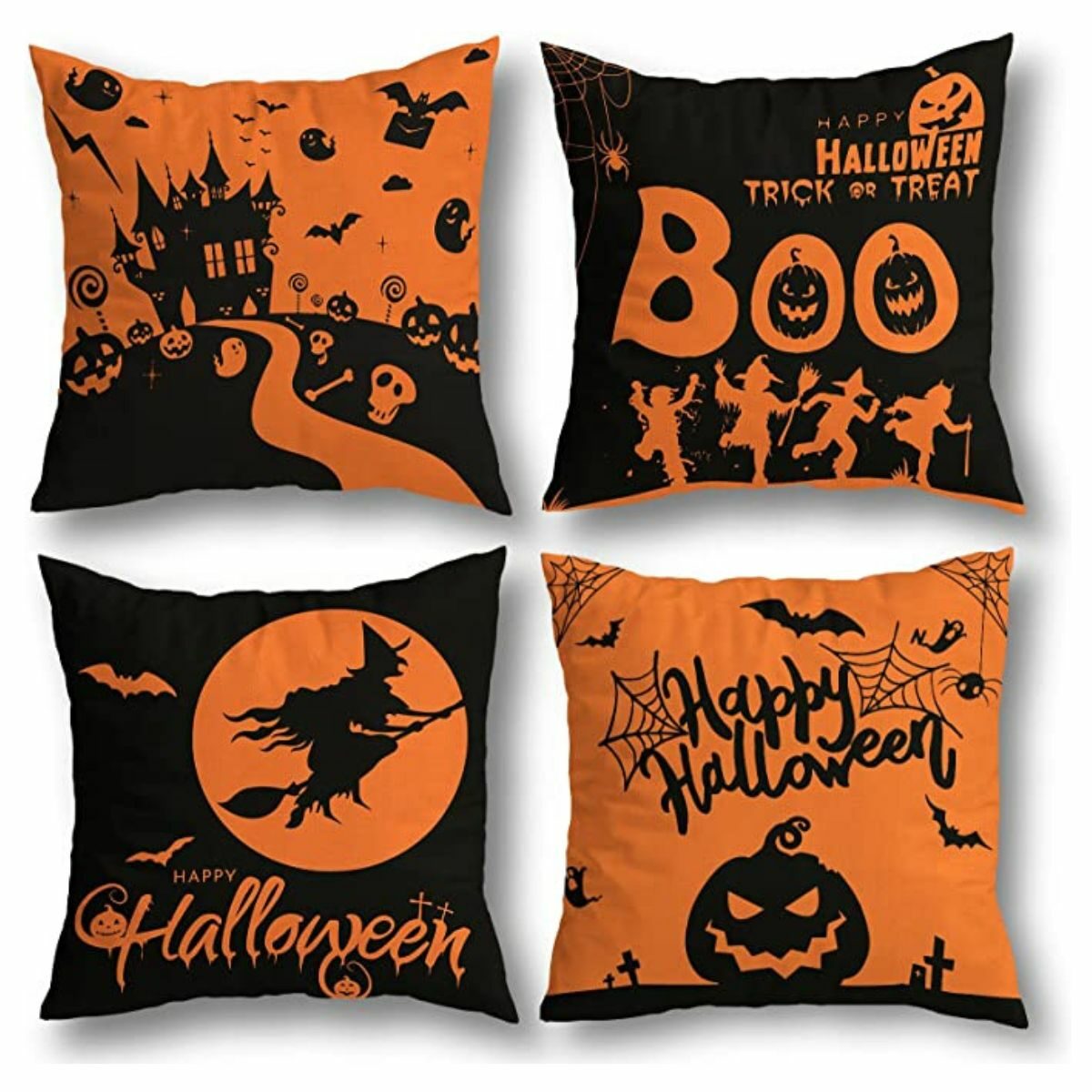 Spider Web Ghostly Pumpkin Pillows
