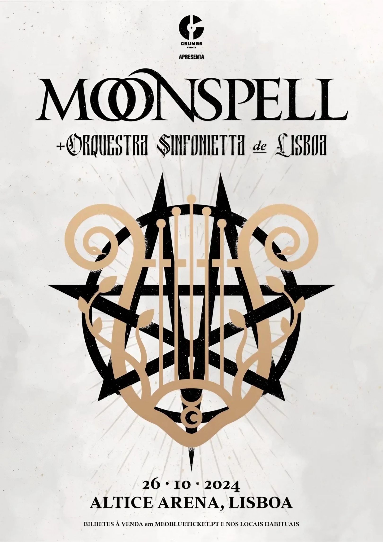 Official Moonspell&rsquo;s Orquestra Sinfonietta de Lisboa Concert 2024 Poster
