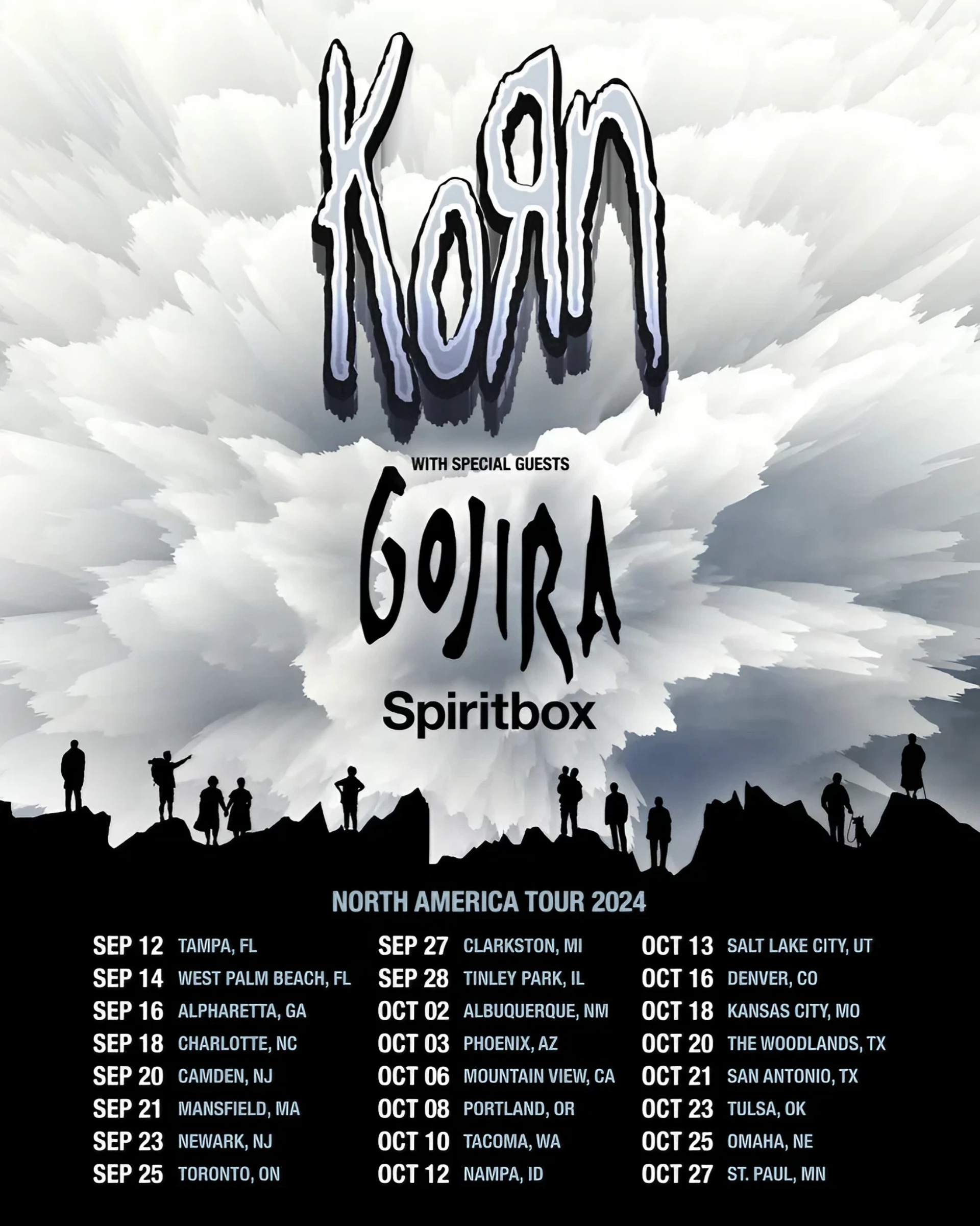 Official Korn’s North America Tour 2024 Poster