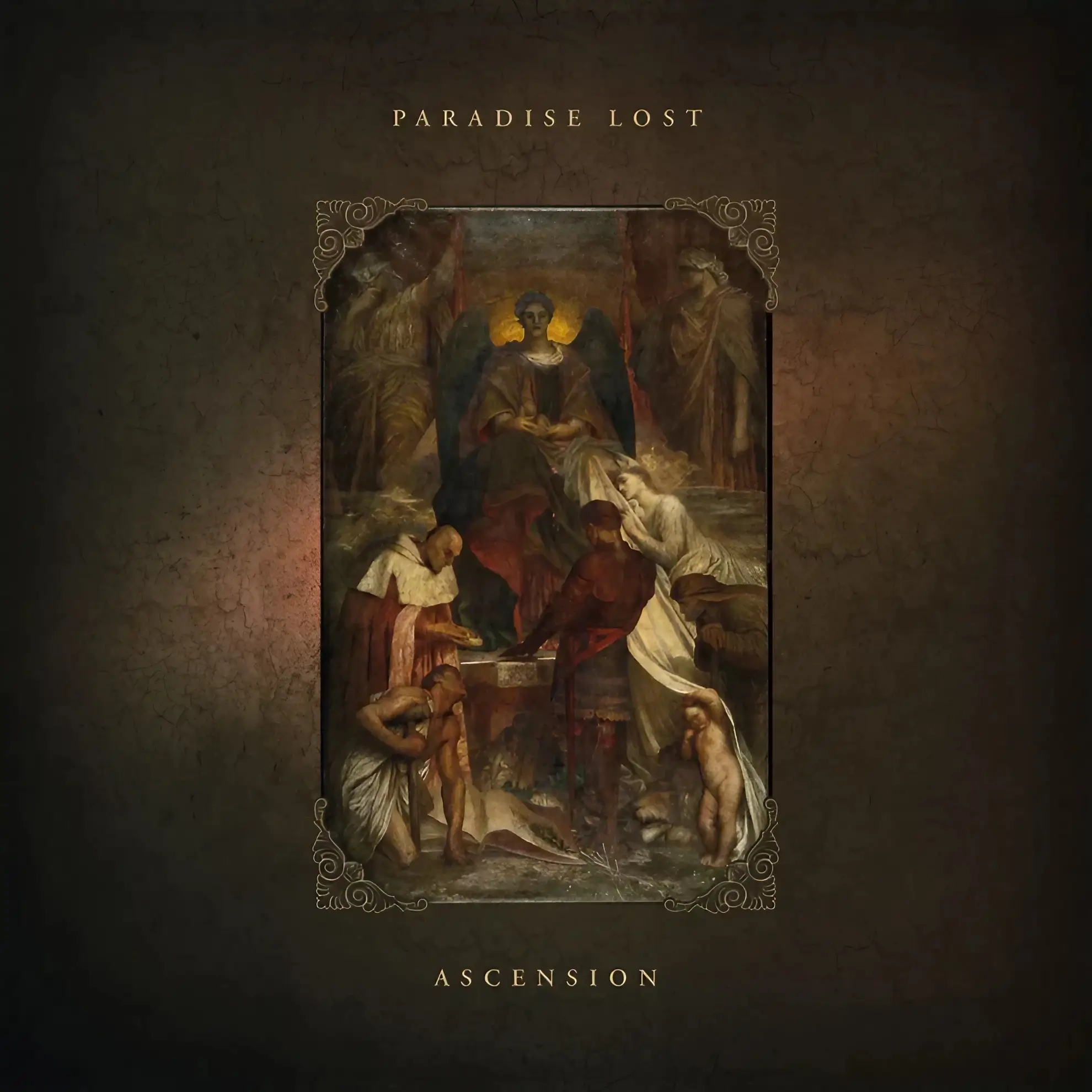 The album cover for Paradise Lost’s ‘Ascension,’ featuring the nineteenth-century painting ‘The Court of Death’ by George Frederic Watts.