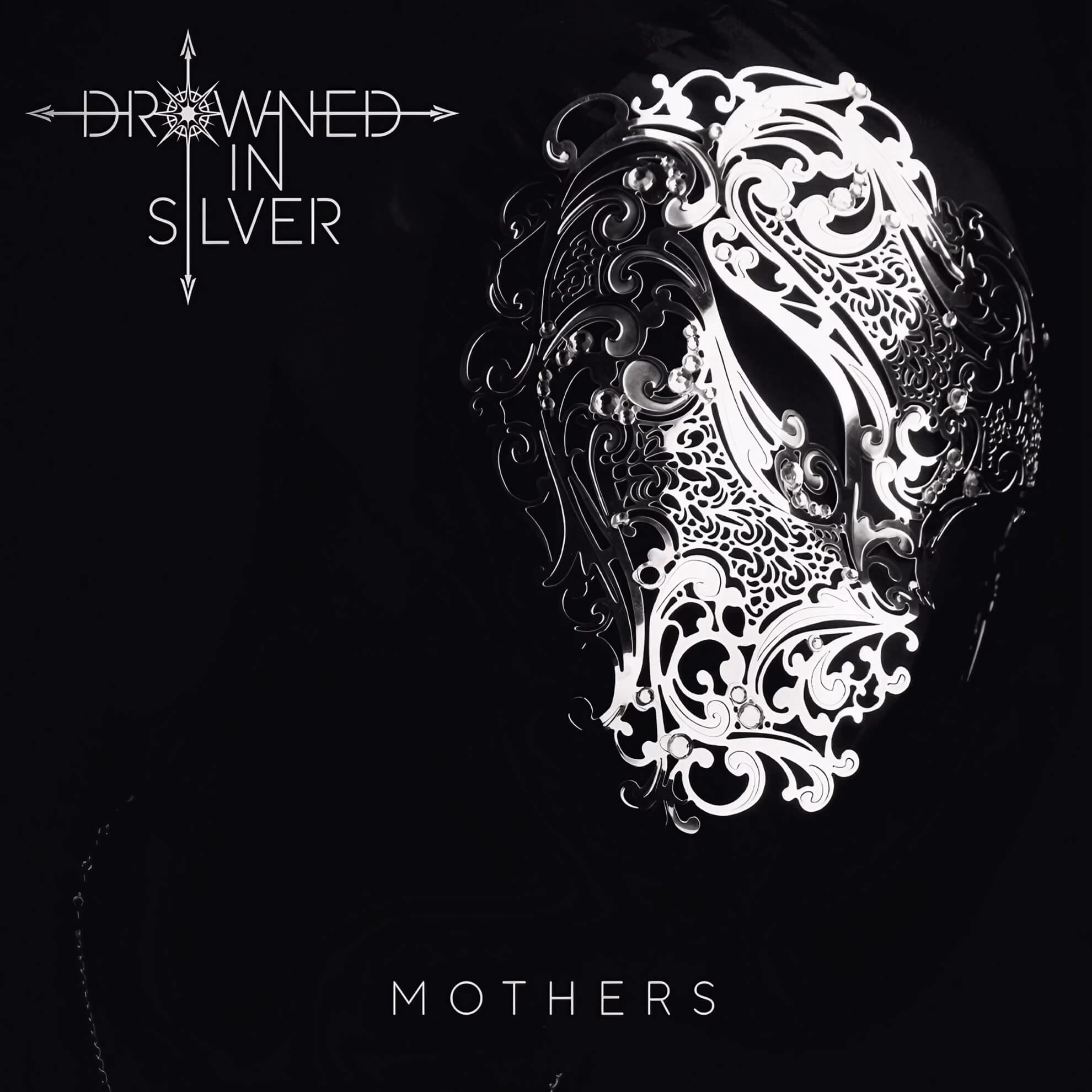 Drowned In Silver: ‘Waves of Sorrow’ Previews an Excavation of the Motherland on ‘Mothers’ Album cover for ‘Mothers.’ An ornate silver mask against a black background with the band’s name and album title in white.