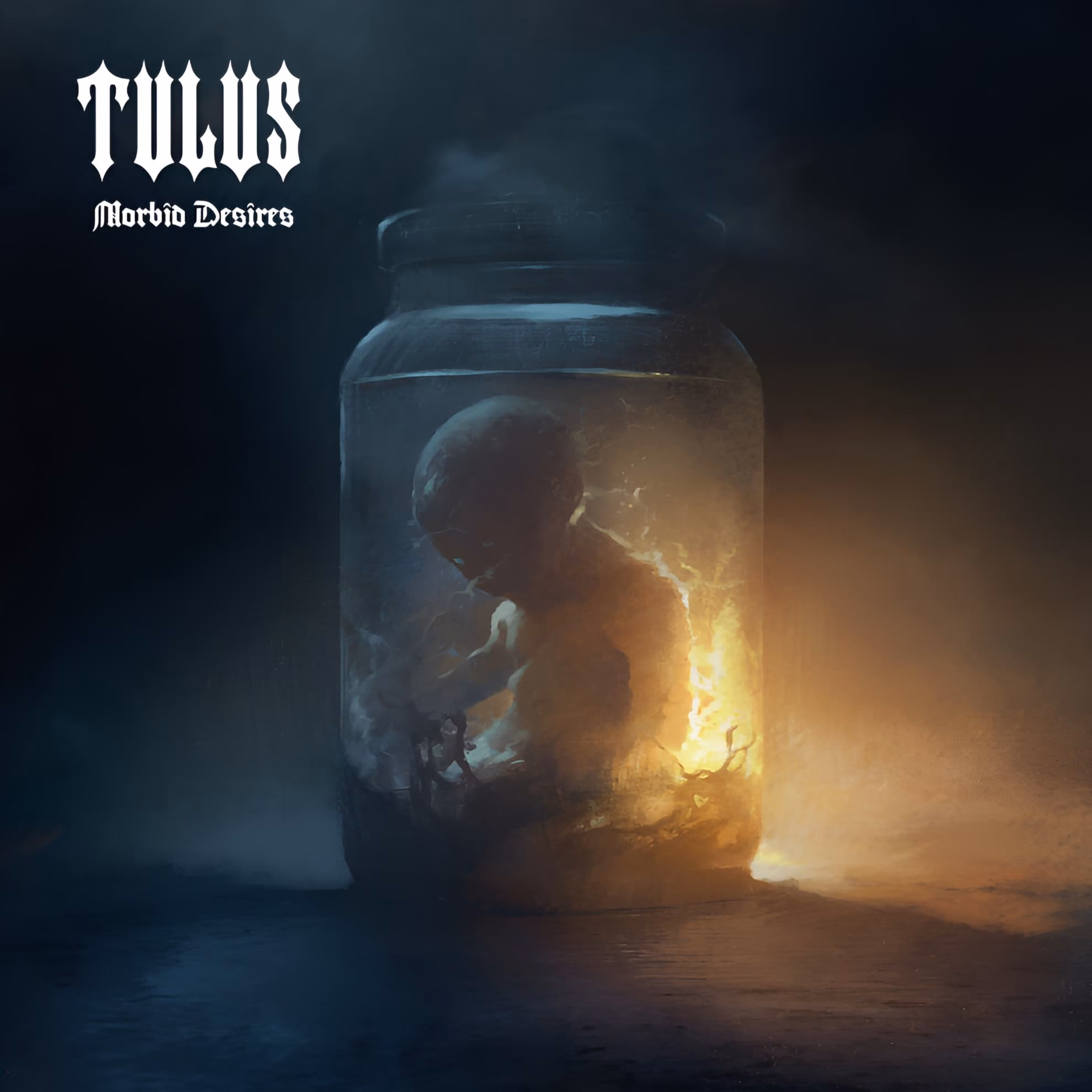 Hilde Nymoen’s ‘Vintervolve’ Collects Tulus’s Verse in Full Tulus, ‘Morbid Desires’ — a glass jar containing a fetal figure split between darkness and flame.