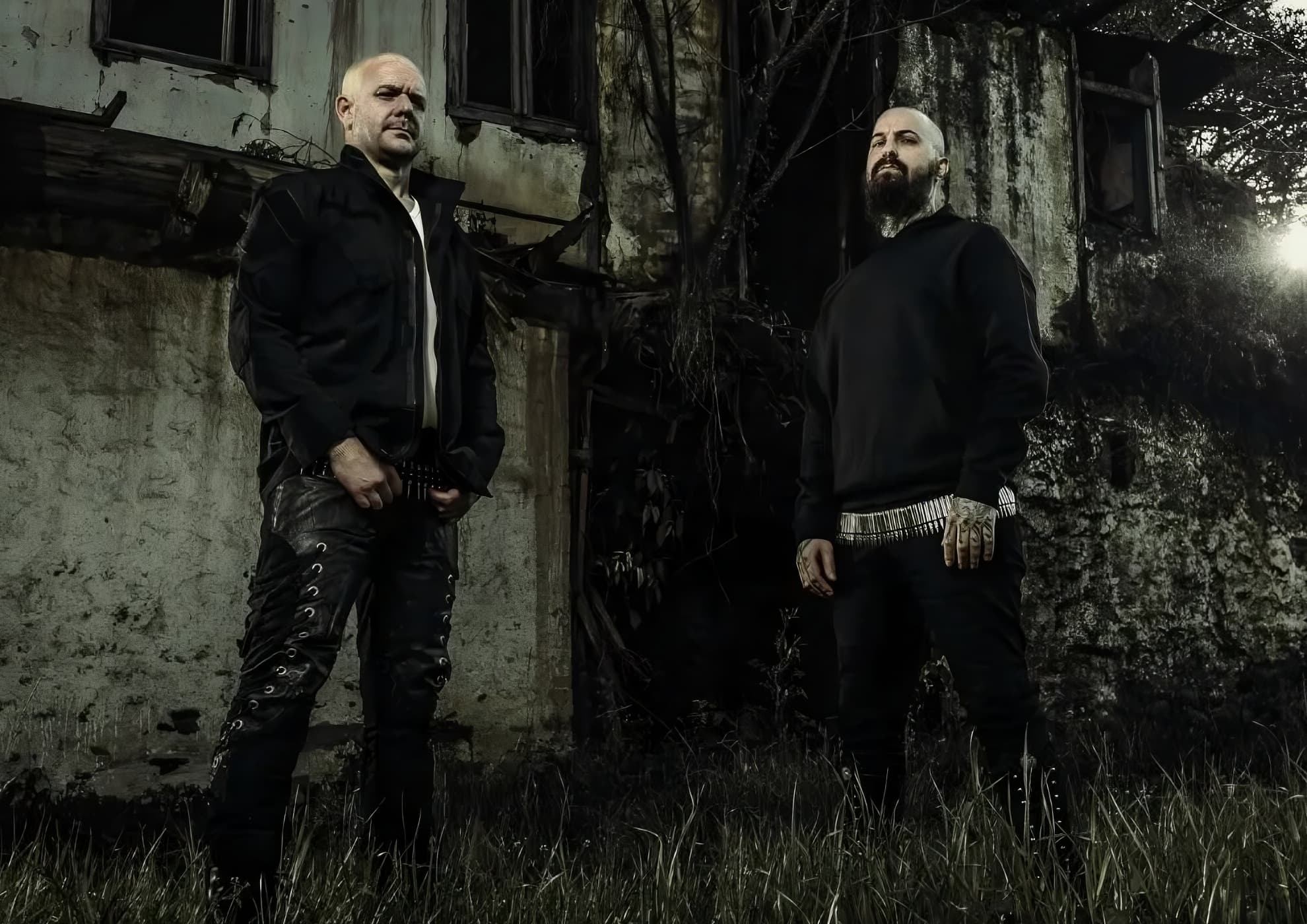 Litosth Turn Golgotha Into an Indictment on ‘Dreaming’ Maicon Ristow and Wendel Siota of Litosth standing outside a derelict building at night.