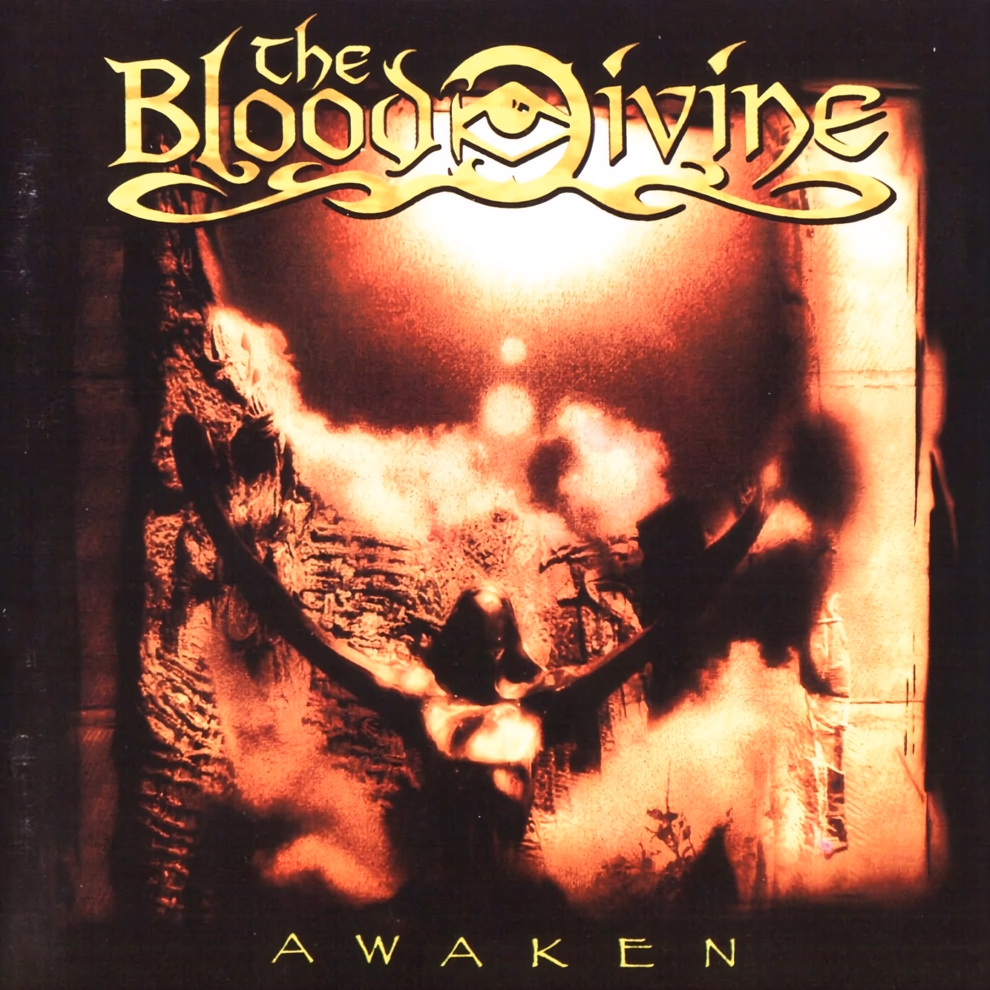 The Blood Divine and the Migration They Could Not Survive The Blood Divine’s 1996 ‘Awaken’ cover, a shrouded figure with outstretched arms in fiery orange.