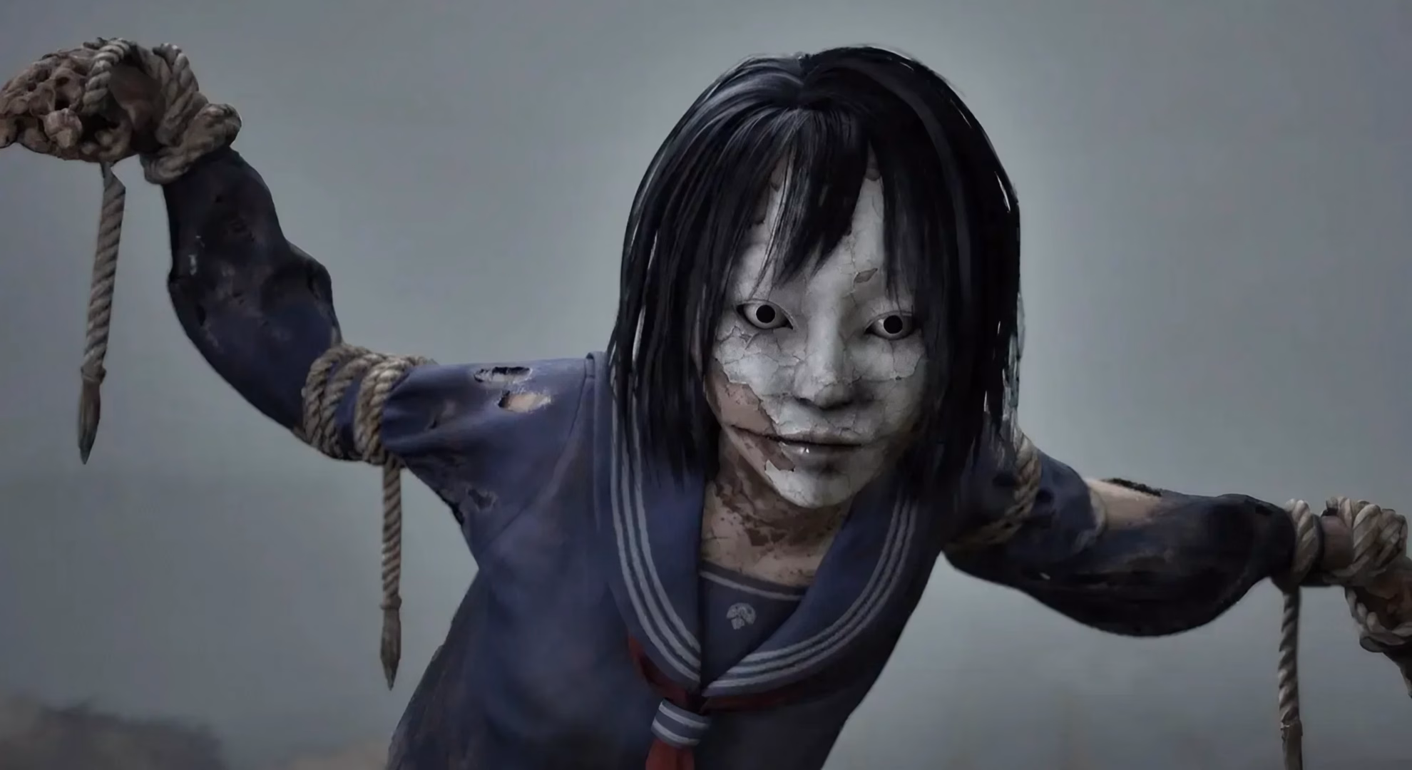 ‘Silent Hill: Townfall’ Trades Silent Hill for a Scottish Isle A rope-bound, cracked-faced monster in a sailor uniform reaches toward camera.