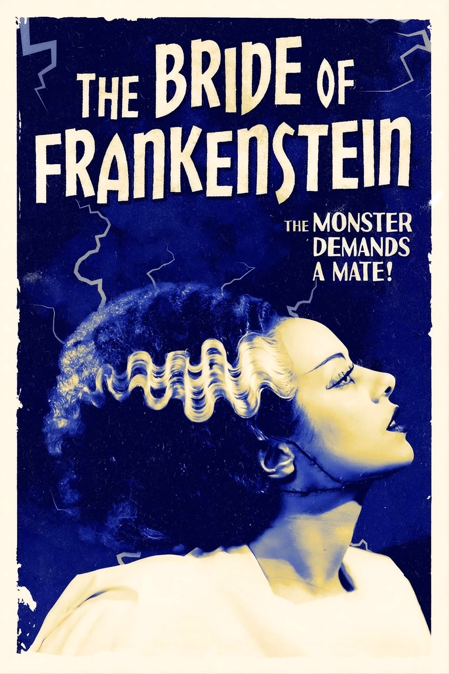 Kelly Thompson Hears a Hiss in ‘The Bride of Frankenstein Lives’ Poster for the 1935 film ‘Bride of Frankenstein.’ The Bride’s profile tilts upward, white-streaked hair swept back, under the title and lightning.